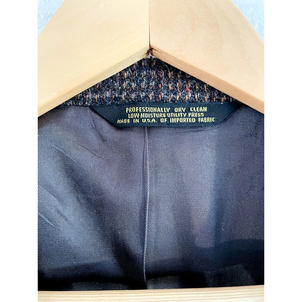 Harris Tweed Scotland Sport Coat Blazer Mens 48R Brown Flecked 100% Wool - Picture 6 of 11